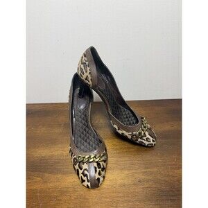 Leopard Print J.Crew Collection  Calf Hair Pumps Size  7 Cheetah Made In Italy